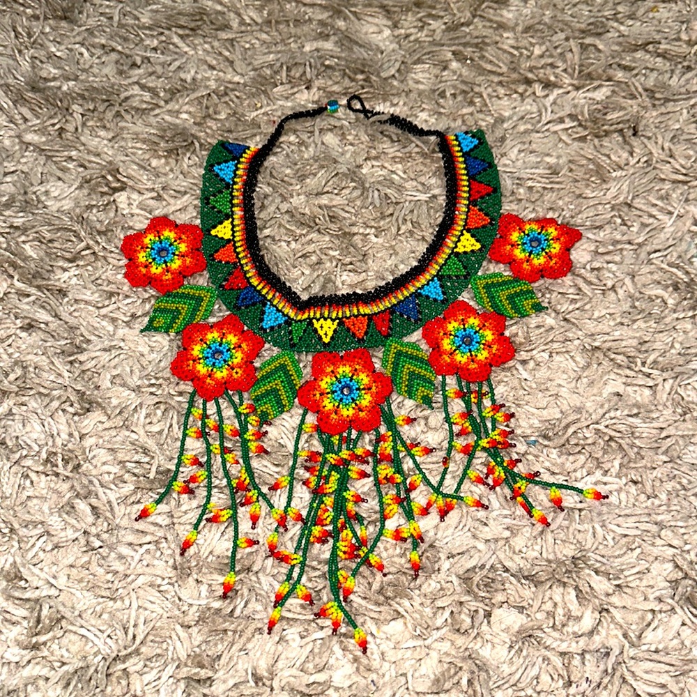 Huichol Art Mexican handmade women’s chaquira beads